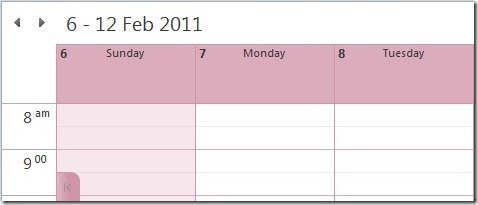 Calendar with revised date format