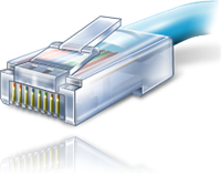 Plug Ethernet Cat-5 wired high speed broadband