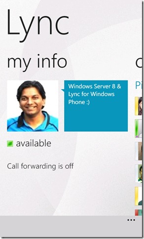 LYNC for Windows Phone