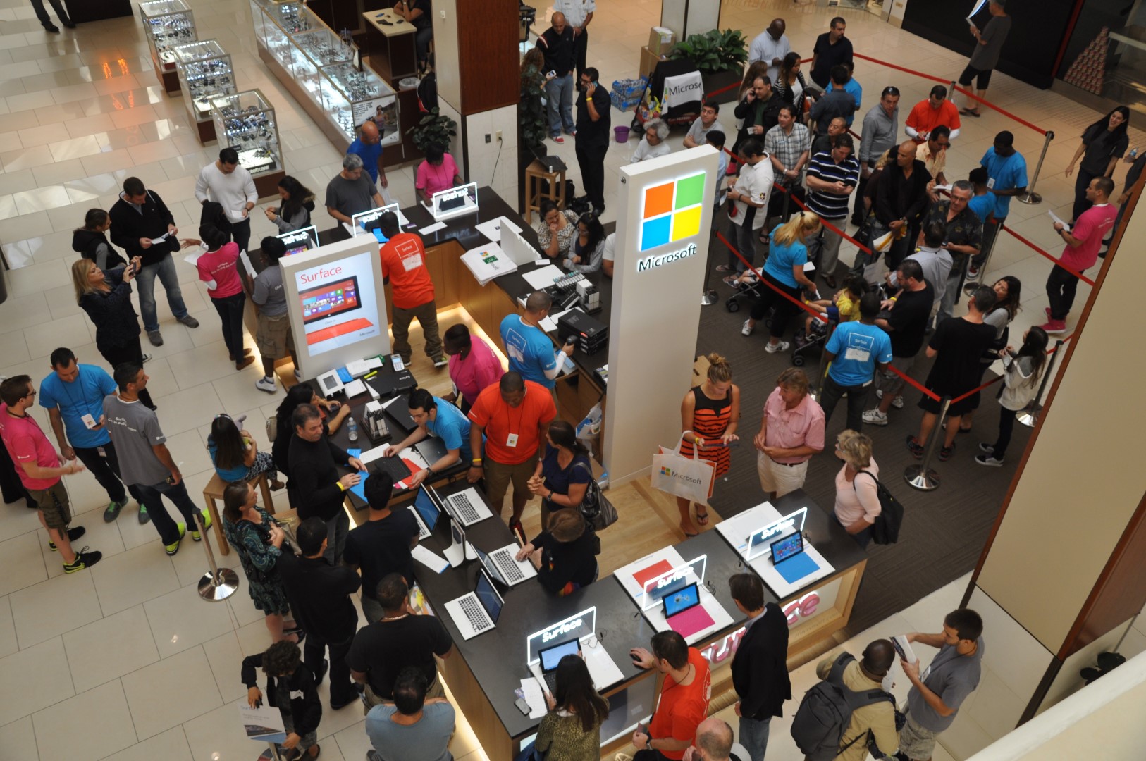 Customers visit the Microsoft Specialty Store in Aventura, Fla. to experience the best of Microsoft's services and products from Microsoft Surface Pro with Window 8 Pro and Window 8 Phones to a variety of accessories. 
