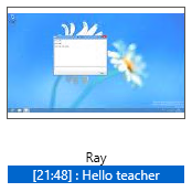 Ray says Hello Teacher