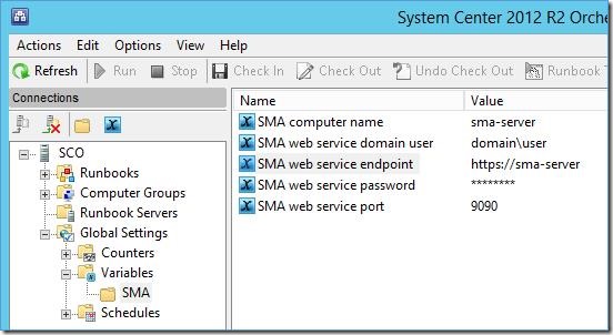 Global settings for SMA connection fields