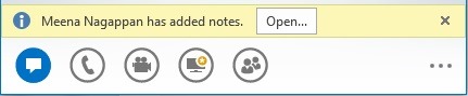 Shared notes notification