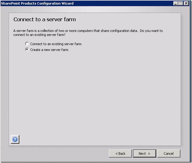 SharePoint server farm setting
