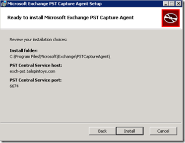 PST Capture Agent Set Confirm Selection