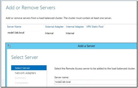 Add or Remove Servers