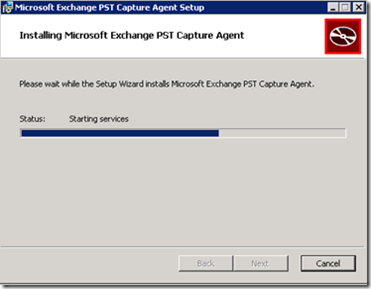 PST Capture Agent Set Installation In Progress
