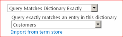 Query Matches Dictionary Exactly