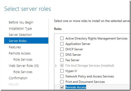 Select server roles.