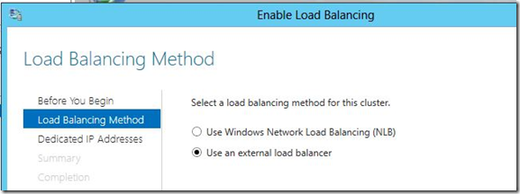 Use an external load balancer