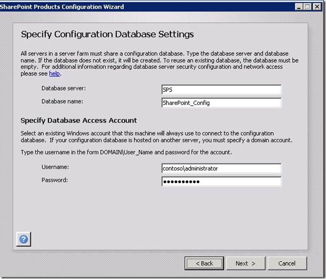 SharePoint SQL database configuration