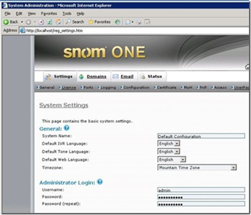 smom ONE - System Settings