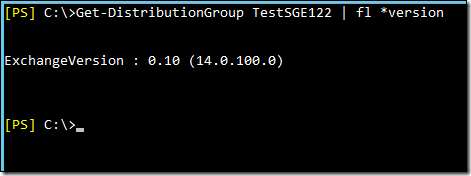 Running Get-DistributionGroup To Check Version Of A DG
