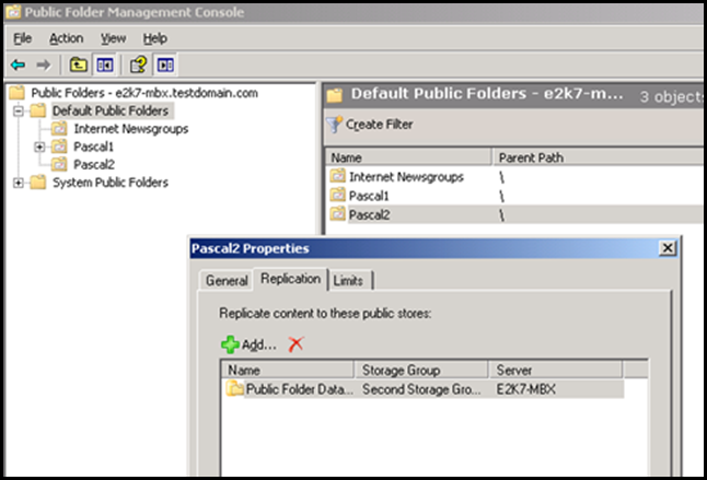 Adding PF Replicas Using Exchange Management Console