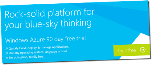 Activate a FREE Windows Azure 90-Day Trial