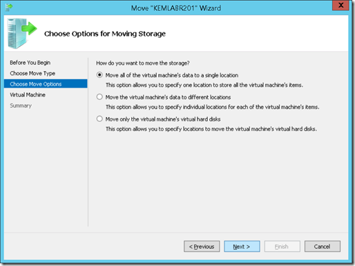 Windows Server 2012 Hyper-V Manager: Performing Live Storage Migration