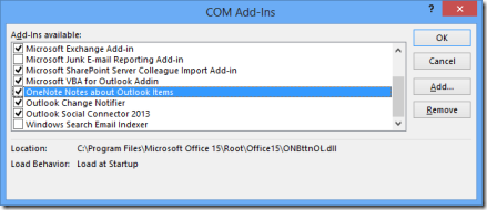 Outlook COM Add-Ins