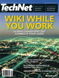 Cover TechNet Magazine Jan 07