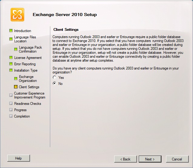 Exchange Server 2010 - Setup Client Settings