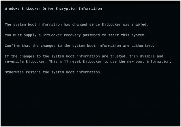 Secure startup with BitLocker - modified boot chain