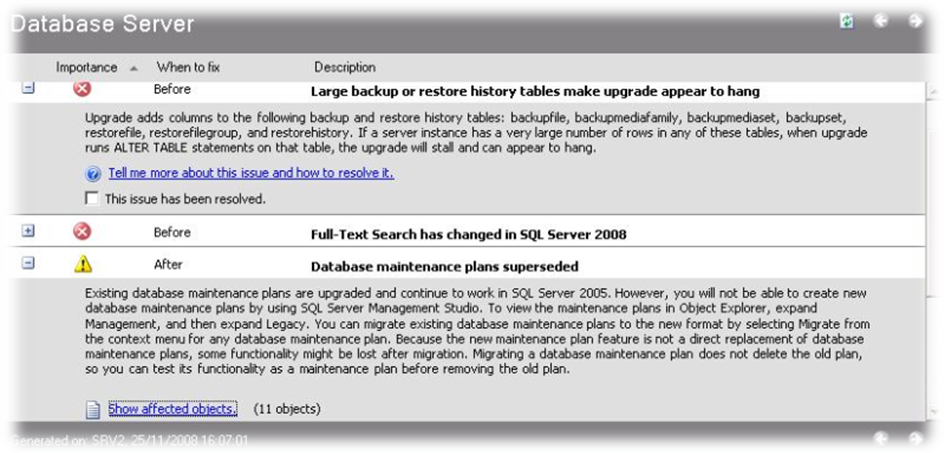 migration SQL Server 2005 to SQL Server 2008