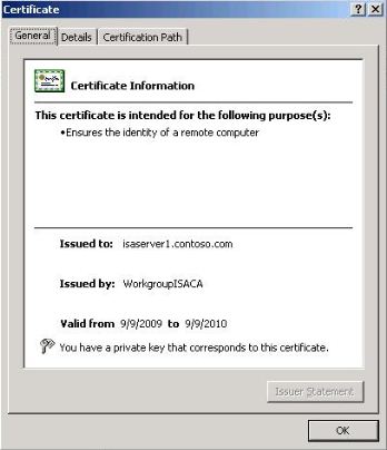 server authentication certificate
